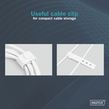 Digitus USB 2.0 Silikon-Anschlusskabel USB-A > USB-C weiß, 2 Meter, PD, Laden mit bis zu 60 Watt