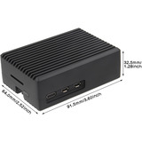 Inter-Tech ODS-739 Raspberry Alu Case, Gehäuse schwarz, für Raspberry Pi5