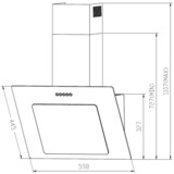 Respekta CH 21060 WBZ, Dunstabzugshaube weiß, 60 cm