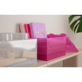 Room Copenhagen LEGO Storage Brick 4 Top Lid Glitter , Aufbewahrungsbox pink/transparent