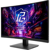 ASRock PG27QRT1B, Gaming-Monitor 68.6 cm (27 Zoll), schwarz, QHD, VA, Curved, HDMI, DP, Free-Sync, 180Hz Panel