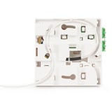 Digitus FTTx Dropkabel Installationskit, vorkonfektioniert, 4-Faser, LC/APC-Stecker weiß, 50 Meter, integrierte Spleißkassette 4 Ports