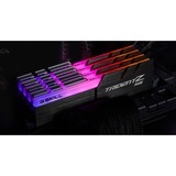 G.Skill DIMM 64 GB DDR4-3600 (4x 16 GB) Quad-Kit, Arbeitsspeicher schwarz, F4-3600C18Q-64GTZR, Trident Z RGB, INTEL XMP