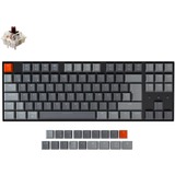 Keychron K8, Gaming-Tastatur schwarz/grau, DE-Layout, Gateron Brown, Hot-Swap