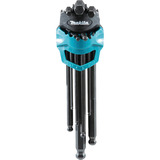 Makita Innensechskantschlüssel-Set 9-teilig, B-65894, Schraubendreher blau/schwarz, mit Gürtelclip