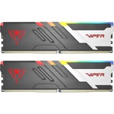 Patriot DIMM 32 GB DDR5-6000 (2x 16 GB) Dual-Kit, Arbeitsspeicher schwarz/weiß, PVVR532G600C36K, Viper Venom RGB, INTEL XMP