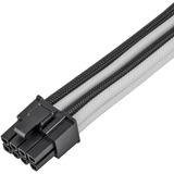 SilverStone PCIe Verlängerungskabel SST-PP07E-PCIBW schwarz/weiß, 30cm