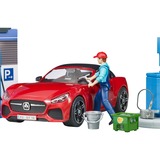 bruder bworld Tankstelle mit Waschplatz, Spielfigur 