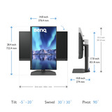 BenQ SW272QN, LED-Monitor 68.5 cm (27 Zoll), schwarz, QHD, IPS, Drahtloser Hotkey-Puck G3, USB-Hub