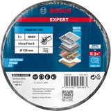 Bosch Expert Vliesscheibe N880 Ultrafein, Ø 125mm, Schleifblatt grau, 5 Stück, für Exzenterschleifer