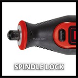 EINHELL Akku-Schleif- und Gravur-Werkzeug TE-MT 7,2 Li, Geradschleifer rot/schwarz, Li-Ion Akku 1,5Ah