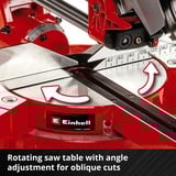 EINHELL Akku-Zug-Kapp-und Gehrungssäge TE-SM 36/210 Li-Solo, 36Volt (2x18V) rot, ohne Akku und Ladegerät