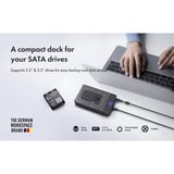 ICY BOX IB-388-CU3, Laufwerksgehäuse schwarz, Festplattengehäuse für 2,5"/3,5" SATA SSD/HDD