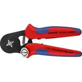 KNIPEX Selbsteinstellende Crimpzange 97 53 04 rot/blau, für Ader-Endhülsen, Seiteneinführung