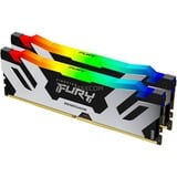 Kingston FURY DIMM 32 GB DDR5-7200 (2x 16 GB) Dual-Kit, Arbeitsspeicher schwarz/silber, KF572C38RSAK2-32, Fury Renegade RGB, INTEL XMP