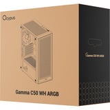 Ocypus Gamma C50 ARGB, Tower-Gehäuse weiß, Tempered Glass