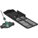 Wera Kraftform Kompakt 400 RA Imperial Set 1, mit Ratschenfunktion, Bit-Satz schwarz/grün, 1/4", zöllig, 17-teilig