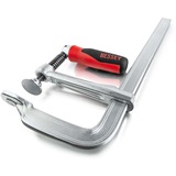 BESSEY Original Ganzstahl-Schraubzwinge GZ40-12KG silber/rot, 400 / 120, mit Klappgriff