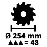 EINHELL Zug-Kapp-und Gehrungssäge TC-SM 254, Kapp- und Gehrungssäge rot/schwarz, 1.800 Watt