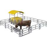 bruder Heuraufe mit Zäunen und Trog, Modellfahrzeug 