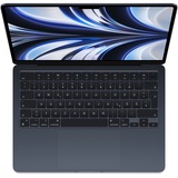 Apple MacBook Air 34,5 cm (13,6"), Notebook schwarz, 16 GB, 256 GB (256 GB SSD), M2, 8-Core GPU, macOS, Deutsch
