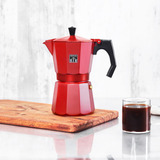 Cecotec Mokclassic 900 , Kaffeebereiter rot/schwarz, Aluminium-Kaffeekocher