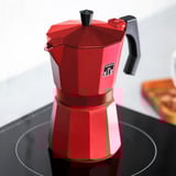 Cecotec Mokclassic 900 , Kaffeebereiter rot/schwarz, Aluminium-Kaffeekocher