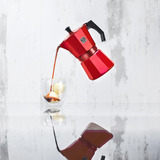 Cecotec Mokclassic 900 , Kaffeebereiter rot/schwarz, Aluminium-Kaffeekocher