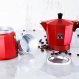 Cecotec Mokclassic 900 , Kaffeebereiter rot/schwarz, Aluminium-Kaffeekocher