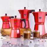 Cecotec Mokclassic 900 , Kaffeebereiter rot/schwarz, Aluminium-Kaffeekocher