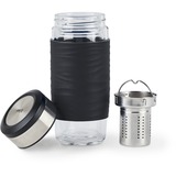 Emsa TEA MUG Tee-Thermobecher 0,4 Liter schwarz/transparent, Glas, Drehverschluss