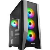 Sharkoon TG7M RGB, Tower-Gehäuse schwarz, Seitenteil aus gehärtetem Glas