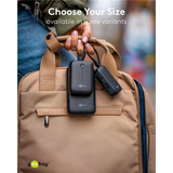 goobay Powerbank 5.000 mAh, integriertes USB-C Kabel 13cm, 20 Watt schwarz, 5 Ah, 1x USB-A, 1x USB-C, PD, QC