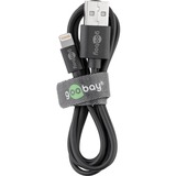 goobay USB 2.0 Adapterkabel, USB-A Stecker > Lightning Stecker schwarz, 1 Meter