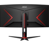 AOC CU34G2XE/BK, Gaming-Monitor 86 cm (34 Zoll), schwarz (matt)/rot, UWQHD, VA, Curved, 144Hz Panel