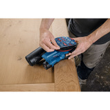 Bosch Professional Akku-Exzenterschleifer GEX 12V-150-3 Professional solo, 12Volt blau/schwarz, ohne Akku und Ladegerät, in L-BOXX