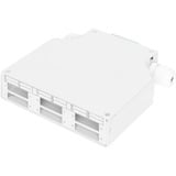 Digitus LWL Hutschienenverteilung, Patchpanel hellgrau, für 6x SC/DX Kupplungen