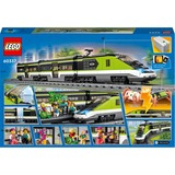 LEGO 60337 City Personen-Schnellzug, Konstruktionsspielzeug Set mit ferngesteuertem Zug mit Scheinwerfern, 2 Wagen und 24 Schienen-Elementen