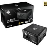 ASRock Steel Legend SL-650G, PC-Netzteil schwarz, 2x PCIe, Kabelmanagement, 650 Watt
