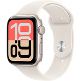 Apple Watch SE 3, Smartwatch silber, Aluminium, 44 mm, Sportarmband polarstern M/L