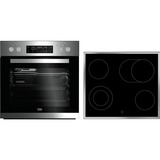 BEKO BUM22420X1, Herdset edelstahl/schwarz