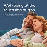 Beurer HK 77 Heaty obsidian-blue, Heizkissen dunkelblau, Samtbezug