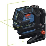 Bosch Akku-Kombilaser GCL 12V-50-22 CG Professional, Kreuzlinienlaser blau/schwarz, grüne Laserlinien und Lotpunkte, inkl. Drehhalterung RM 20