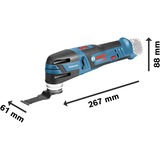 Bosch Akku-Multi-Cutter GOP 12V-28 Professional, 12Volt, Multifunktions-Werkzeug blau/schwarz, 2x Li-Ionen Akku 3,0Ah, in L-BOXX