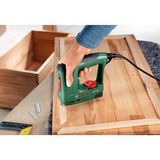 Bosch Heimwerken & Garten Elektrotacker PTK 14 EDT grün, inkl. 1.000 Klammern (Typ 53, Länge 10mm), Retail