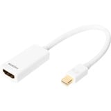 Digitus Mini DisplayPort auf HDMI Adapter / Konverter weiß, HDMI, DP 1.1a, DP++ Dual-Mode