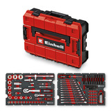 EINHELL E-Case Werkzeugkoffer Mechanik, 201-teilig, Werkzeug-Set schwarz/rot