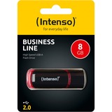 Intenso Business Line 8GB USB 2.0, USB-Stick schwarz/rot, 3511460