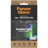 PanzerGlass Classic Fit Privacy Bildschirmschutz, Schutzfolie transparent, iPhone 14 Plus, 13 Pro Max