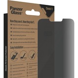 PanzerGlass Classic Fit Privacy Bildschirmschutz, Schutzfolie transparent, iPhone 14 Plus, 13 Pro Max